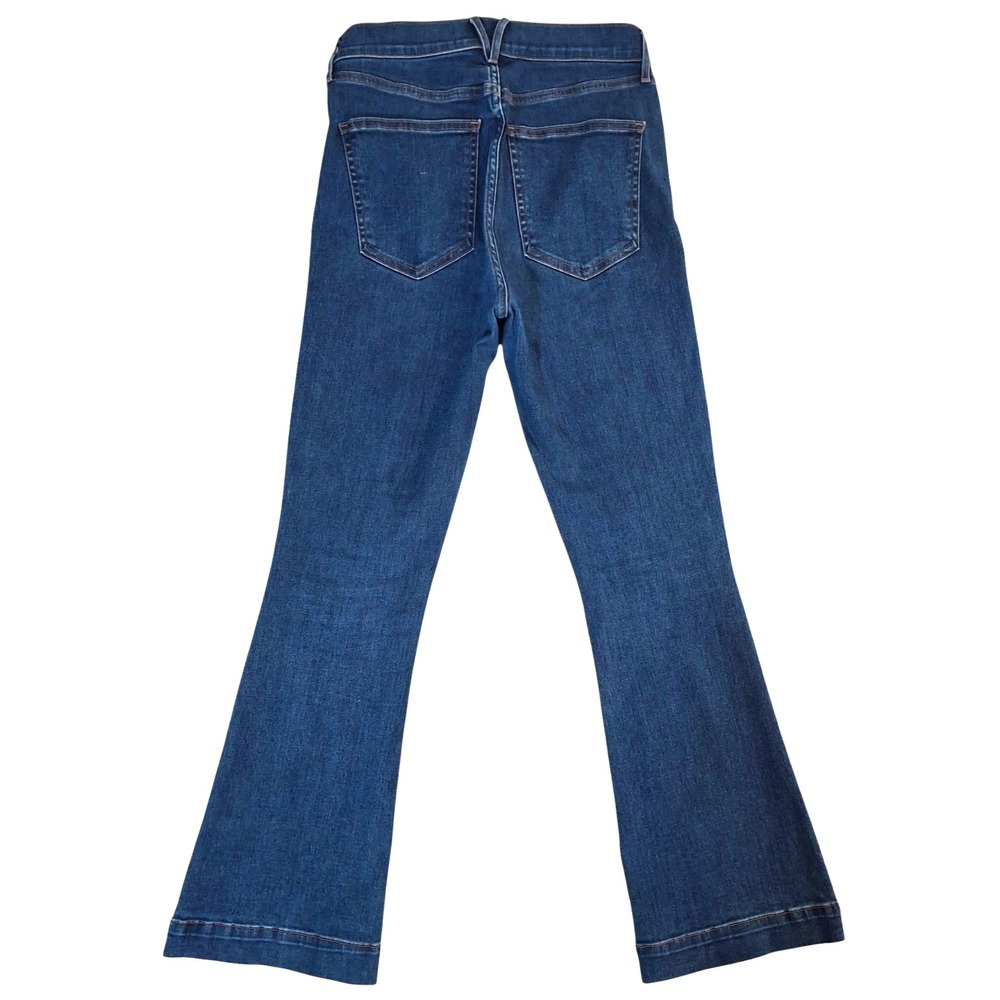 Veronica Beard Carson Ankle‎ Flare Jeans Women's 28 Blue Denim High Rise Stretch - Picture 2 of 11